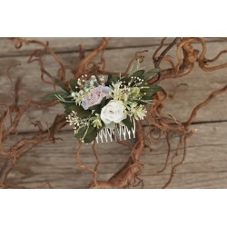 Floral, flower hair comb