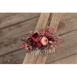 Floral, flower hair comb