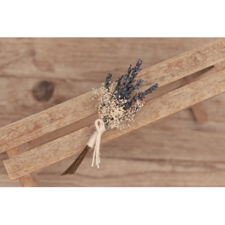 Korsáž - klopa ženicha "Levandulová s gypsophillou II."