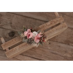 Floral, flower hair comb