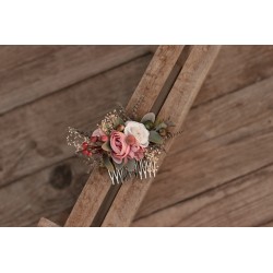 Floral, flower hair comb