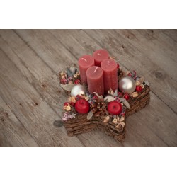 Adventní svícen "Proutěná hvězda"