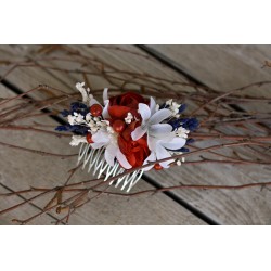 Floral, flower hair comb