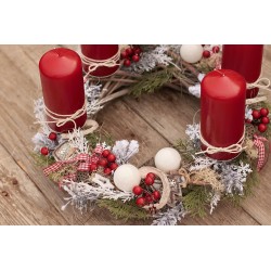 Adventní věnec "červená klasika"