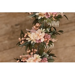 Floral, flower hair comb