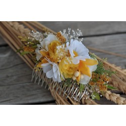 Floral, flower hair comb