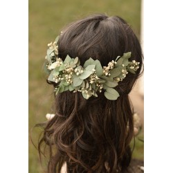 Floral, flower half head wreath, hair wreath, crown