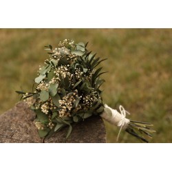 Svatební greenery kytice pro nevěstu "Vůně eukalyptu"