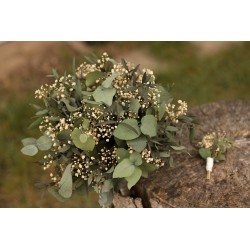Svatební greenery kytice pro nevěstu "Vůně eukalyptu"