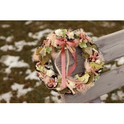Spring flower door wreath