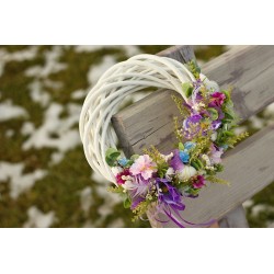 Spring flower door wreath