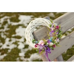 Spring flower door wreath