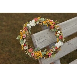 Spring flower door wreath