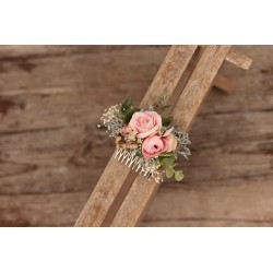 Floral, flower hair comb