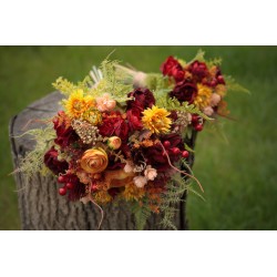 Autumn wedding bridal bouquet