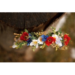 Floral, flower half head wreath, hair wreath, crown