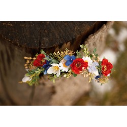 Floral, flower half head wreath, hair wreath, crown
