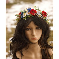 Floral, flower half head wreath, hair wreath, crown