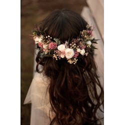 Floral, flower half head wreath, hair wreath, crown