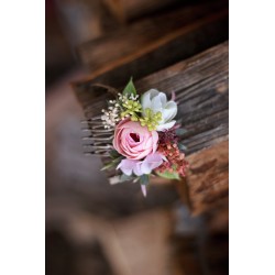 Floral, flower hair comb