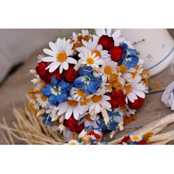 Folk wedding bridal bouquet