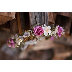 Newborn floral, flower hair wreath, crown