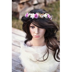 Newborn floral, flower hair wreath, crown