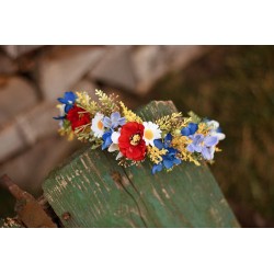 Floral, flower half head wreath, hair wreath, crown