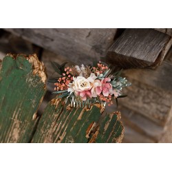 Floral, flower hair comb