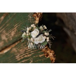 Floral, flower hair comb