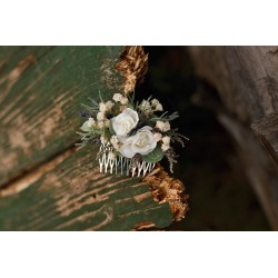 Floral, flower hair comb