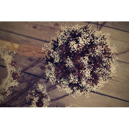 Wedding bridal bouquet with cones