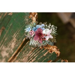 Floral, flower hair comb