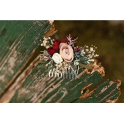 Floral, flower hair comb