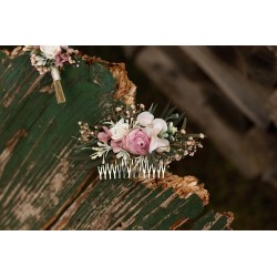 Floral, flower hair comb