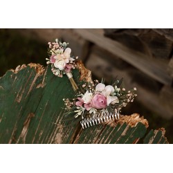 Floral, flower hair comb