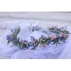 Floral, flower hair wreath, crown, set 2pcs