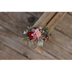 Floral, flower hair comb