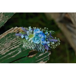 Floral, flower hair comb