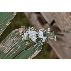 Floral, flower hair comb