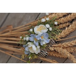 Floral, flower hair comb