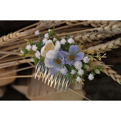 Floral, flower hair comb