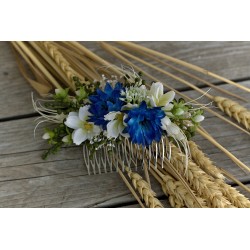 Floral, flower hair comb