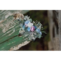 Floral, flower hair comb