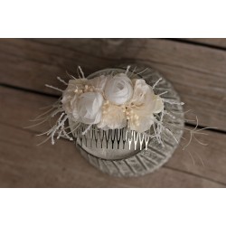 Floral, flower hair comb