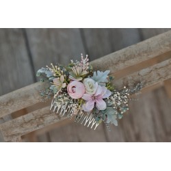 Floral, flower hair comb