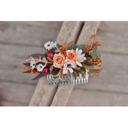 Floral, flower hair comb