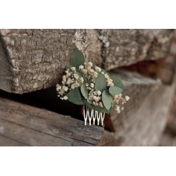 Květinový hřeben do vlasů "Vůně eukalyptu"