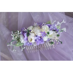 Floral, flower hair comb