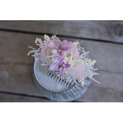 Floral, flower hair comb